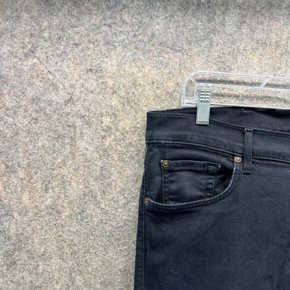 7 For All Mankind Jeans Mens 38 Black Paxtyn Luxe Performance Skinny Fit - Picture 7 of 13